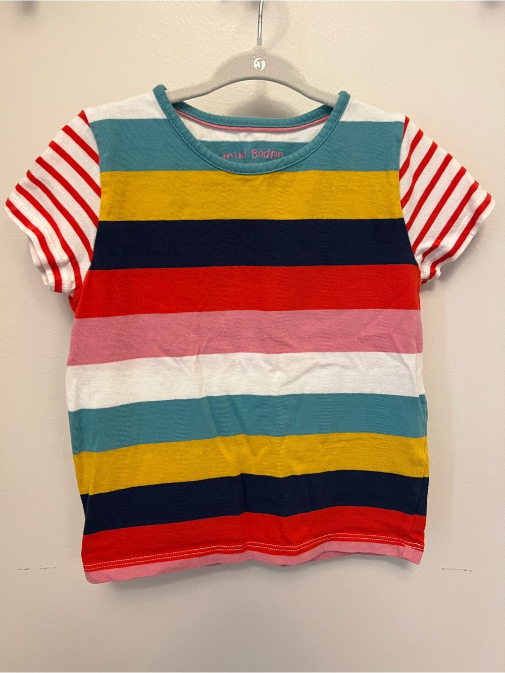 Mini Boden Multi-Color Striped Tee